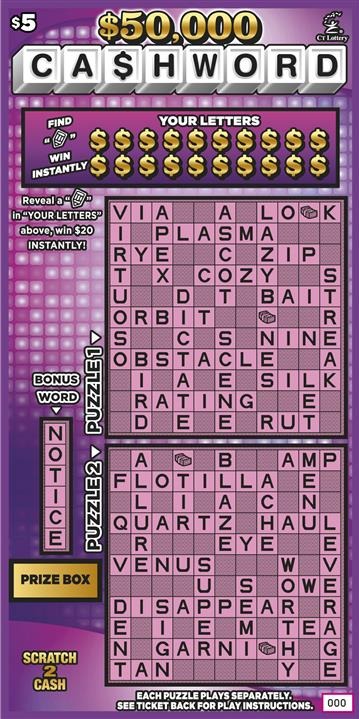 $50,000 Cashword