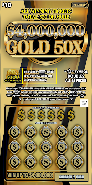 $4,000,000 GOLD 50X