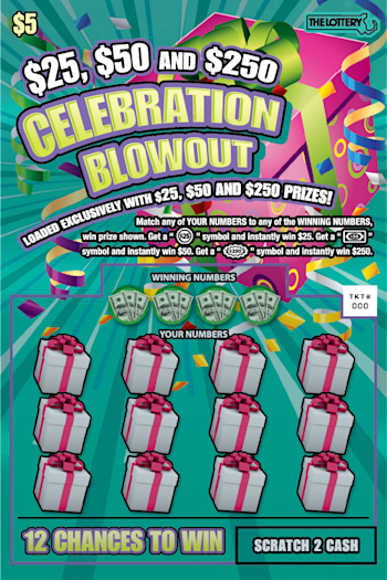 $25, $50 and $250 CELEBRATION BLOWOUT