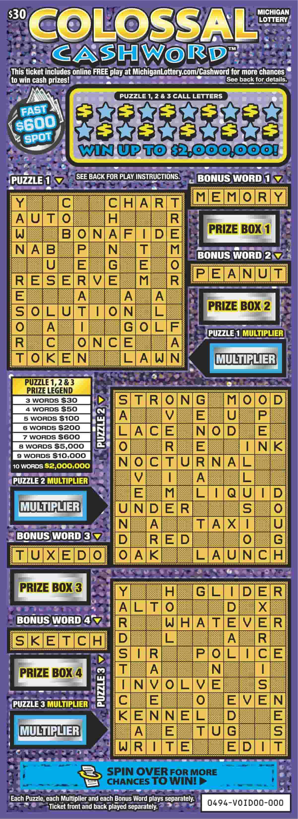 Colossal Cashword