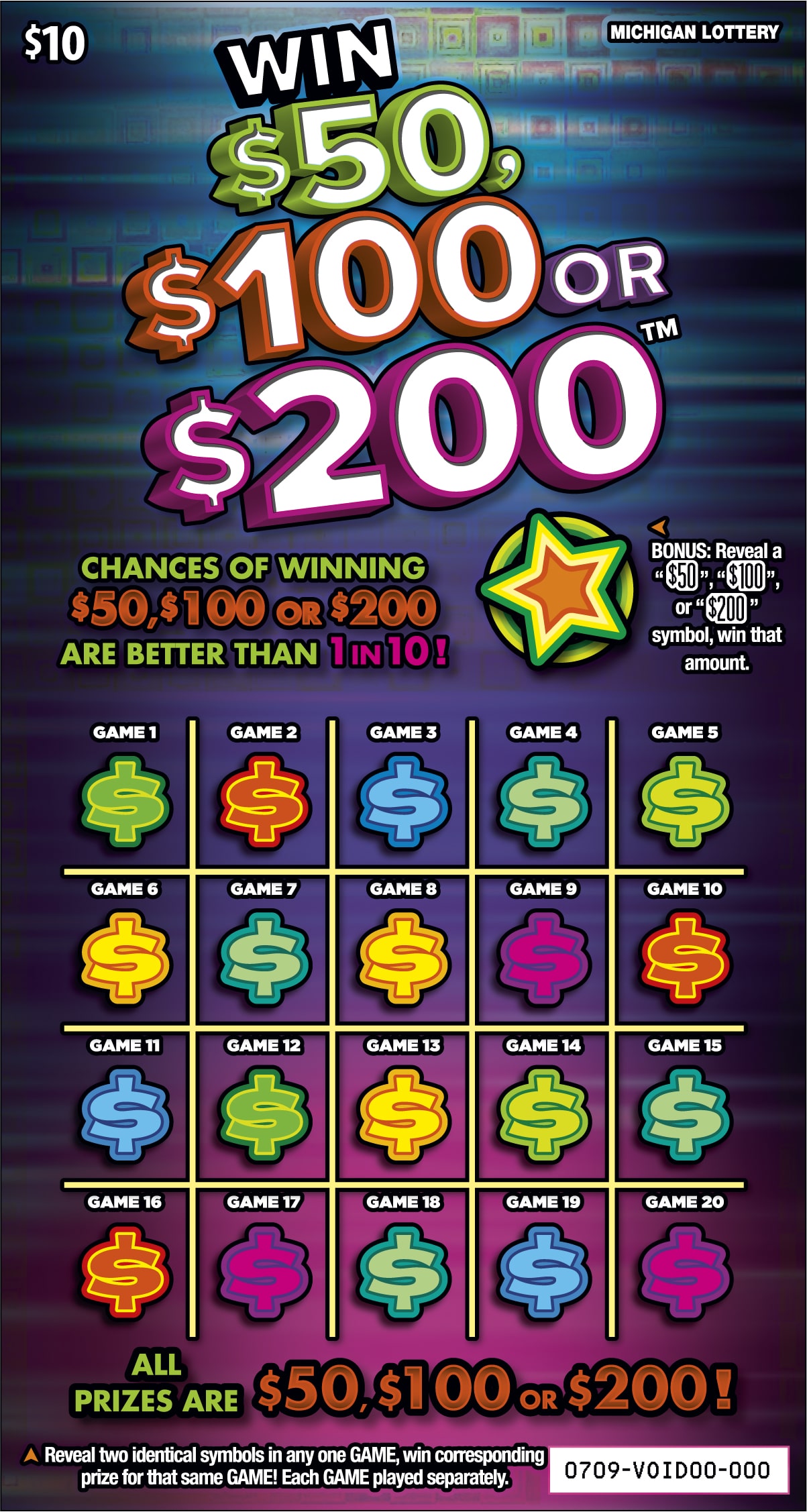 Win $50, $100 or $200