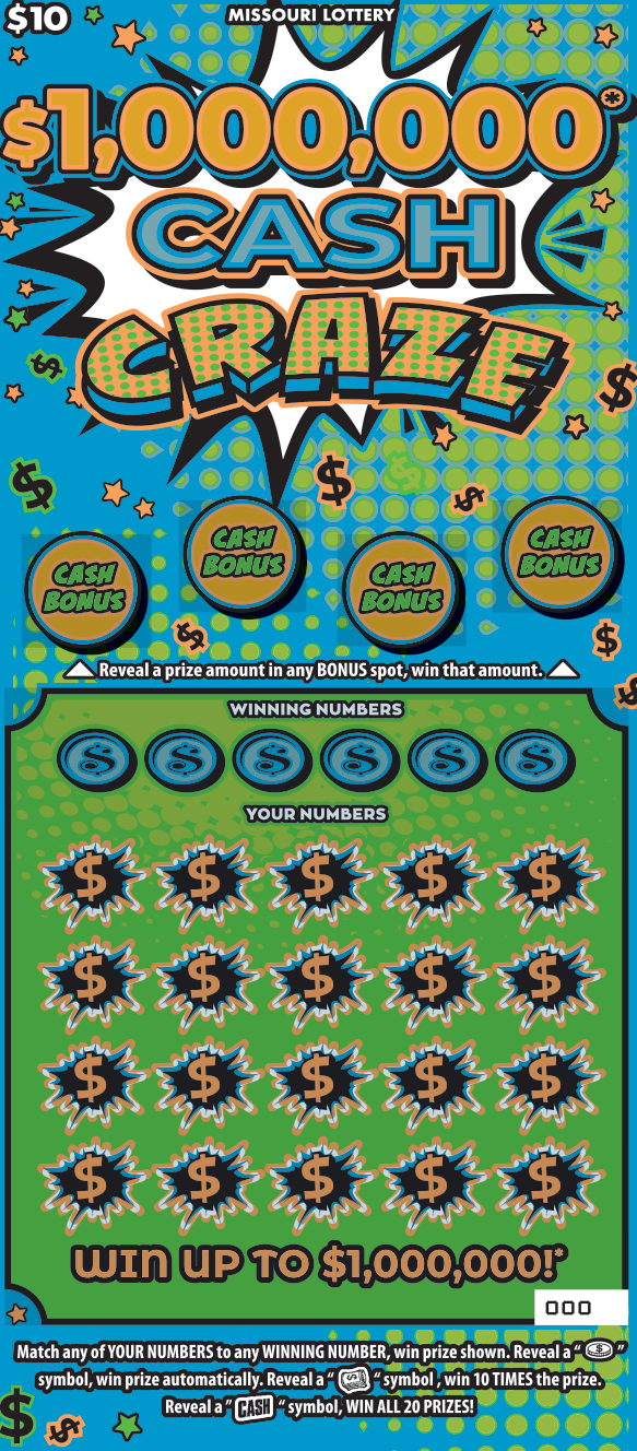 $1,000,000* CASH CRAZE