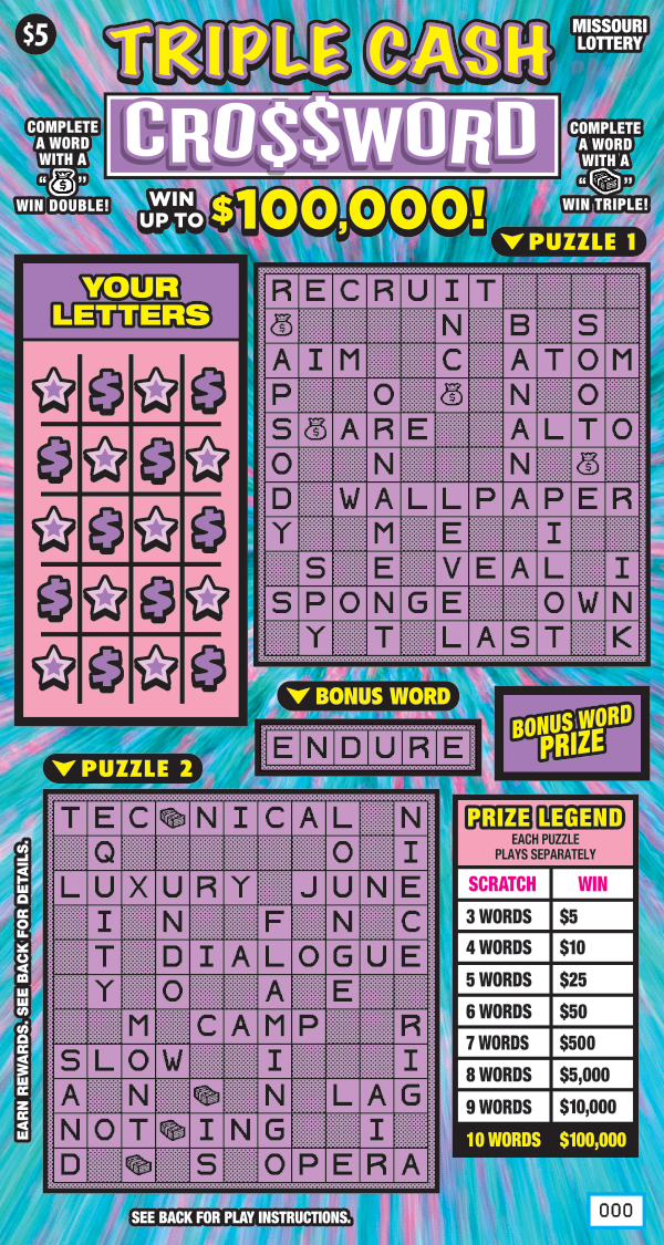 TRIPLE CASH CROSSWORD