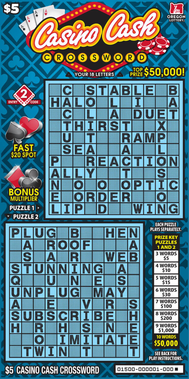 Casino Cash Crossword